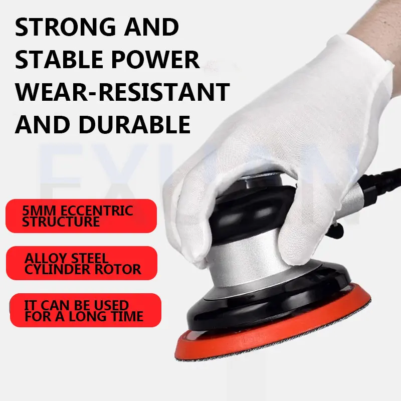 

Пневматическая полировальная машина, промышленная 5 дюймов, 125 мм, наждачная бумага, сухая мельница, машина для полировки и вощения автомобиля, машина для остекления красоты