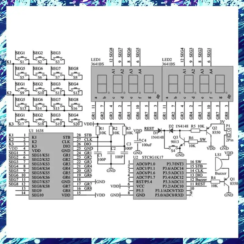 CEA DIY Calculators Kits DIY Parts Welding Practice Homemad DIY Soldering Projects Blue