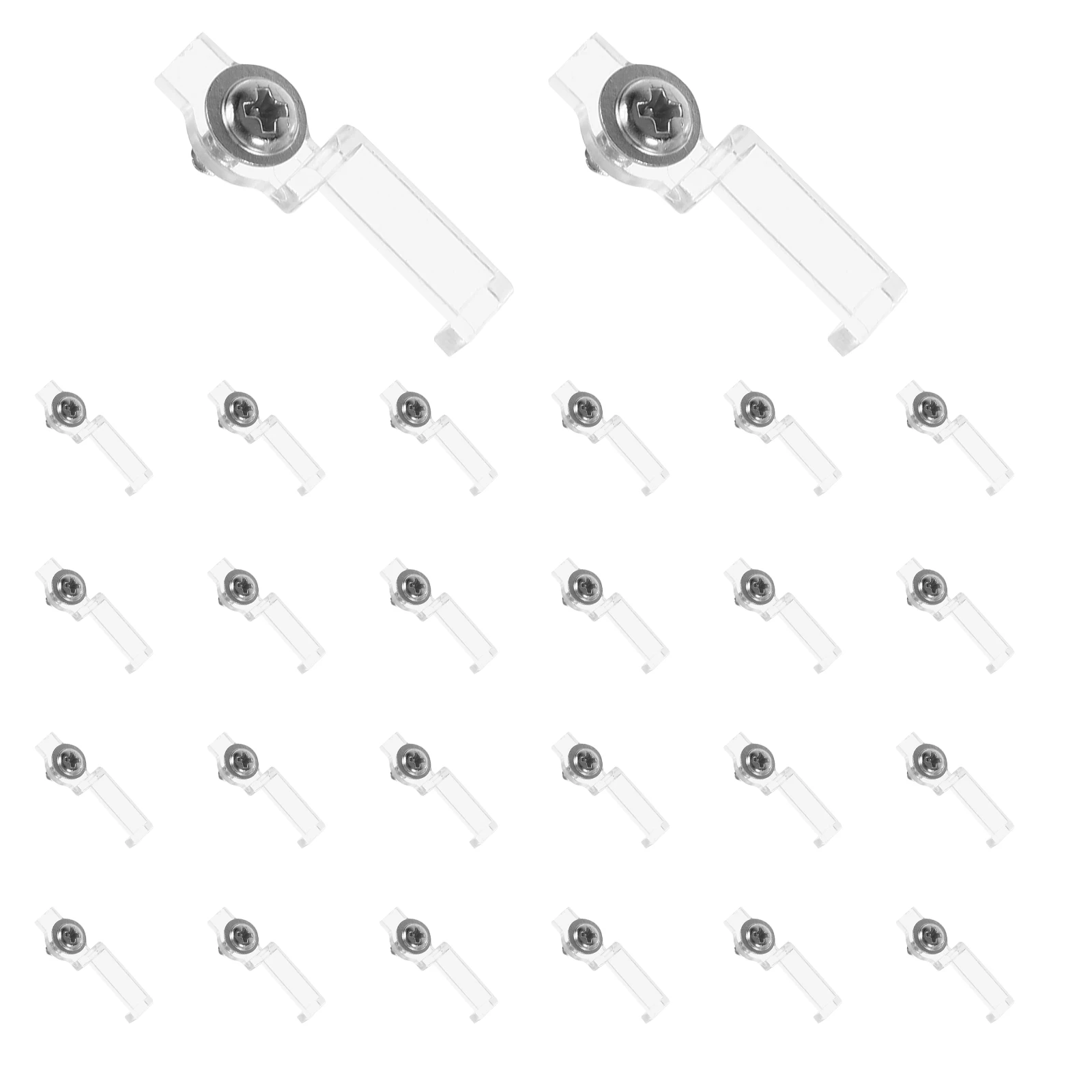 

100 Pcs LED Light Clips Lamp Holder Strip Lighting Accessories One Side Mounting Fixing Rope Bracket Bar Durable Plastic Iron