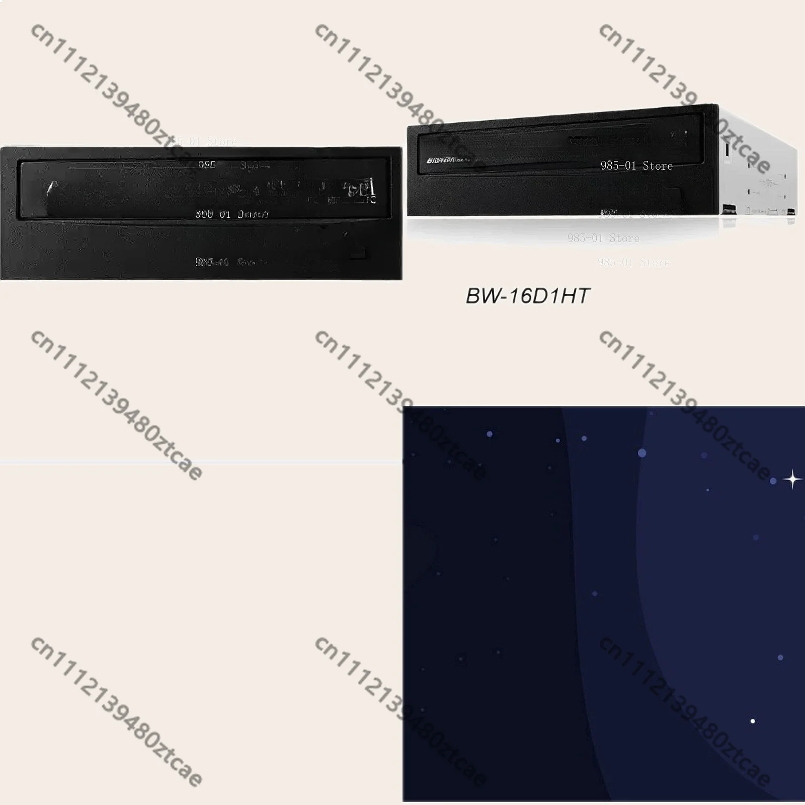 16X SATA Internal Blu-ray Burner Drive 4K UHD 3D Support for Desktop PC
