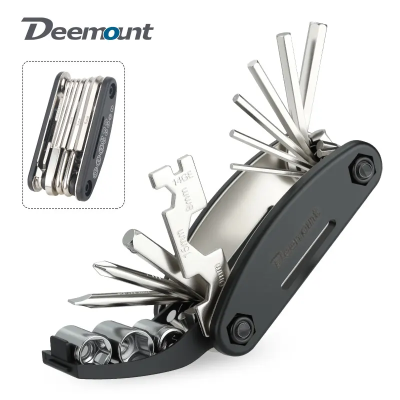 

15 In 1 Multi-Function Tool Bike M6/5/4/3/2.5/2 Hex Wrench 8/9/10mm Socket Straight/ Phillips Screwdrivers Open-end/14G wrench