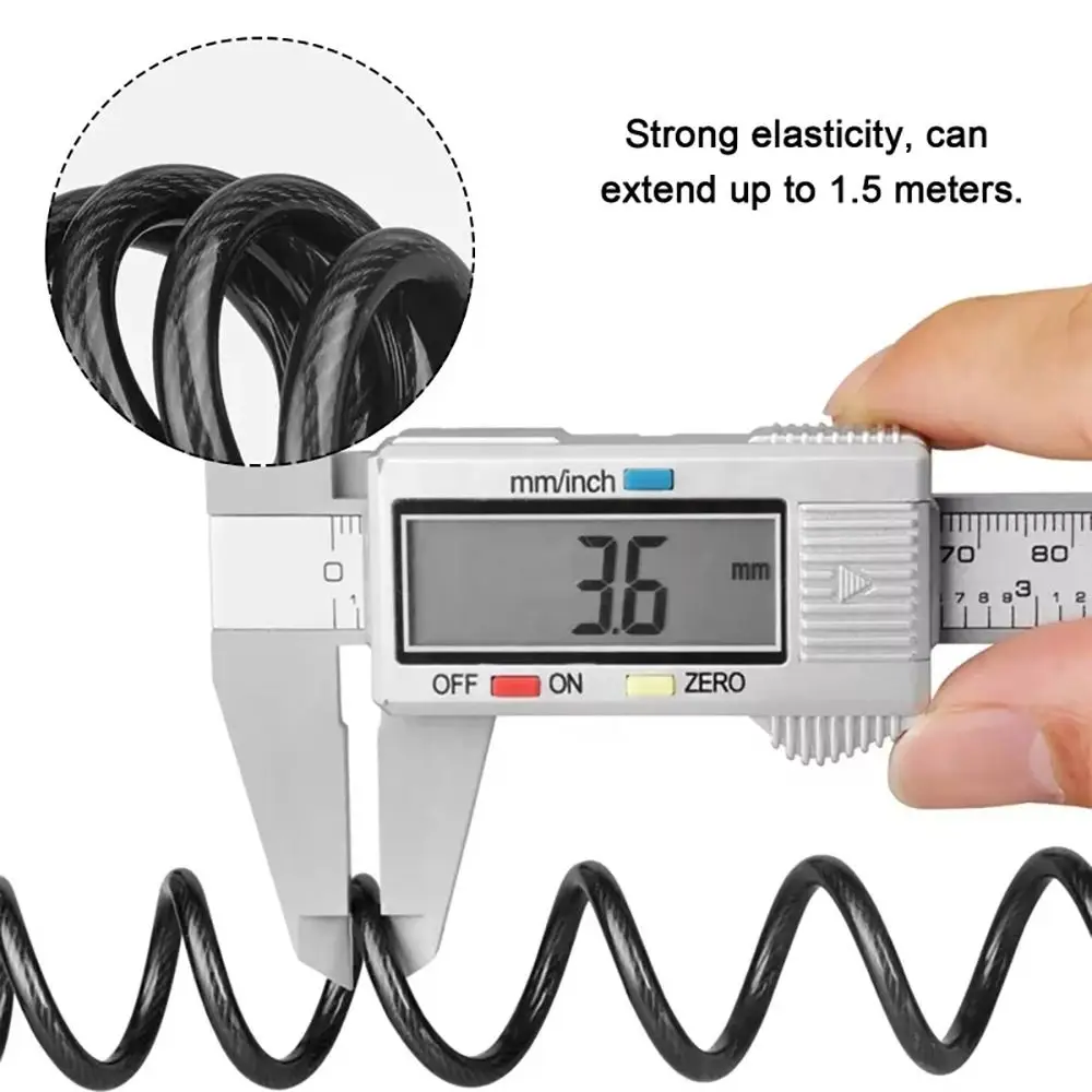 

1Pcs 4 Digits Password Spring Bicycle Lock Portable Security Steel Wire Locks Anti-theft Mini Helmet Lock