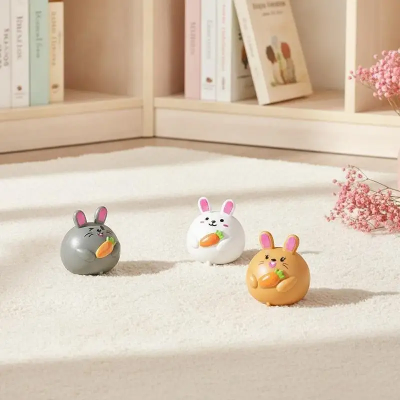Cute Rabbit Friction Powered Pull Back Car Toys 2/10Pcs Mini Animal Vehicle Kids Birthday Party Gift Prizes