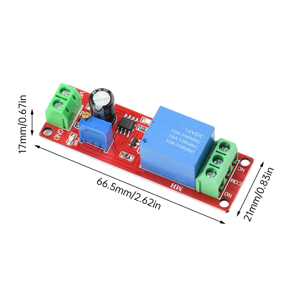 DC 12V NE555 タイマースイッチ調整可能な切断モジュール時間遅延伝導リレーモジュール遅延切断 0 〜 10S