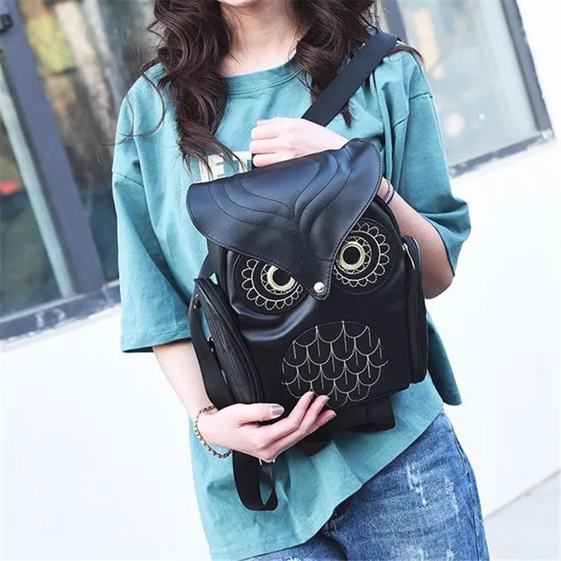 Owl Backpack, Cartoon PU Mini Backpack, Trendy Travel Bag, Student School Bags, Women's Handbags Teenage Girl Bag Рюкзак Женский