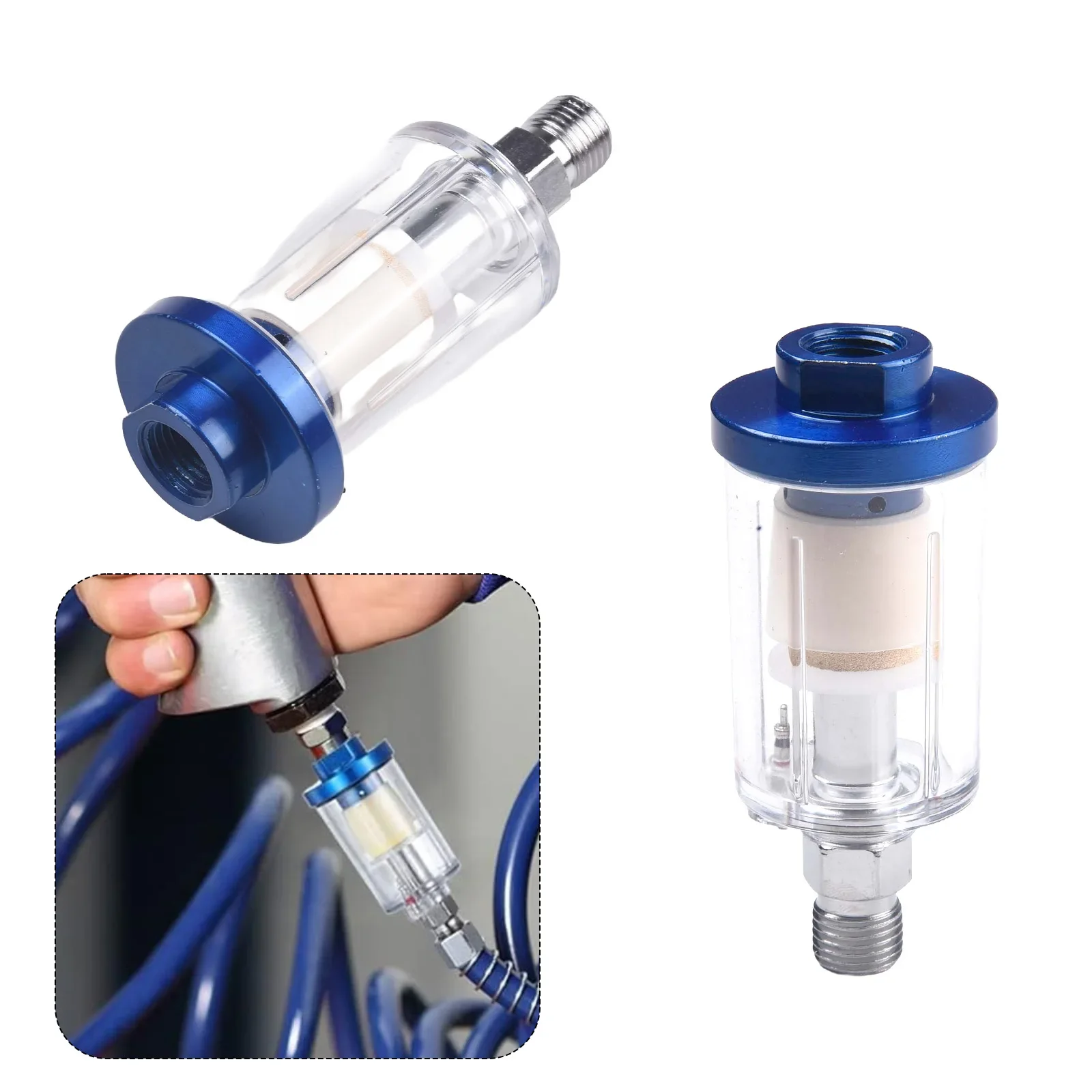 

1set Air Regulator Gauge In-line Oil Water Trap Filter Pneumatic Tools For Airbrush Workshop Equipment Air Tools Accessories