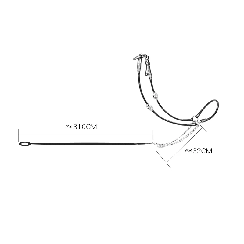 Show Hoofdstel Paardenuitrusting, Duurzaam Paard Teugel Halter Headstall Harnas Banden Paardrijtouw