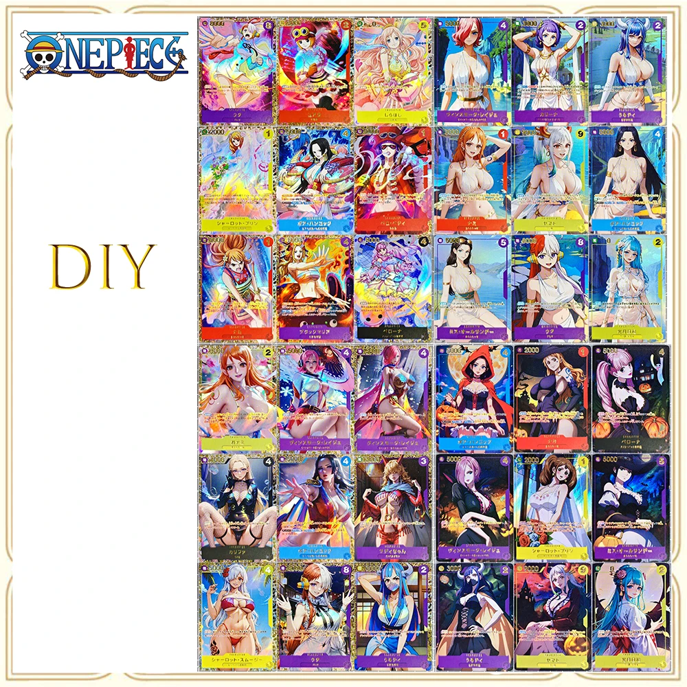 

Anime One Piece DIY ACG Boys Battle Game Toys Collectible Cards Christmas Birthday Gifts Perona Nami Reiju Robin Boa Hancock