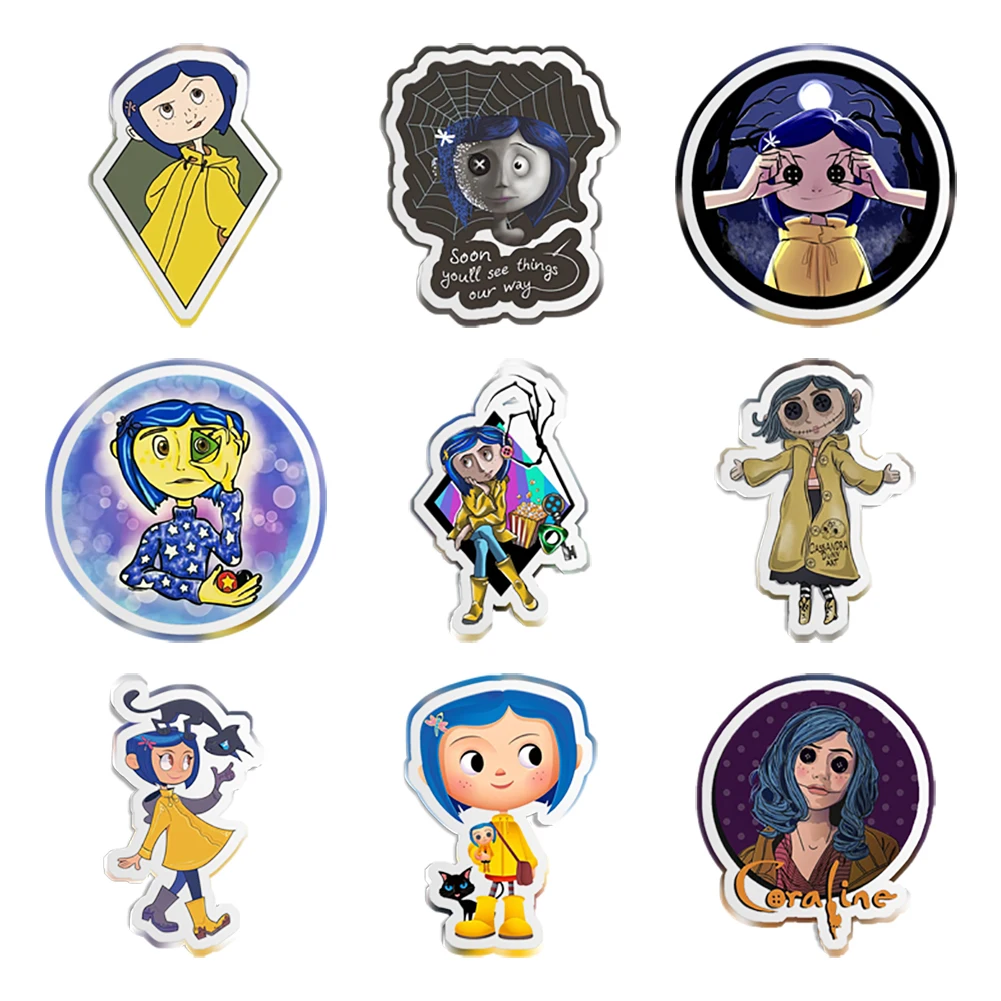 Disney Coraline Przezroczysty akryl brokatowy akryl do etui na telefon DIY Kokarda do włosów 10 części/partia