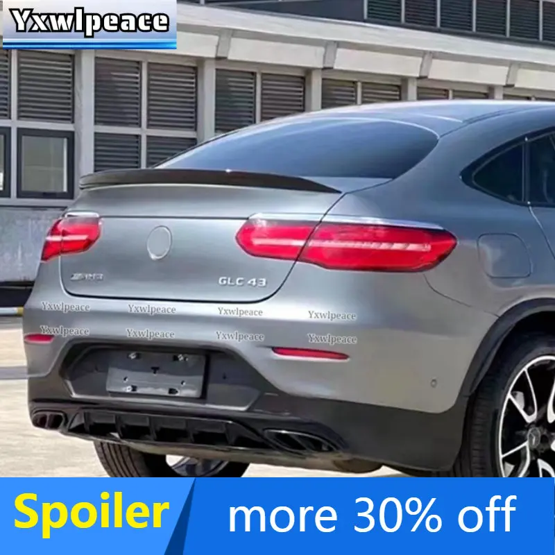 

For Mercedes GLC Class Coupe GLC300 GLC250 GLC43 GLC260 2016 2017 2018 Spoiler High Quality ABS Car Rear Trunk Wing Spoiler