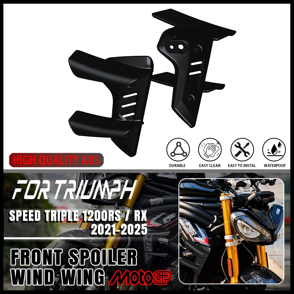 Per Triumph Speed Triple 1200 RS / RX Ala laterale Spoiler laterale SPOILERS FRONTALI 1200RS 2021-2025 Spoiler anteriore Spoiler inferiore flank