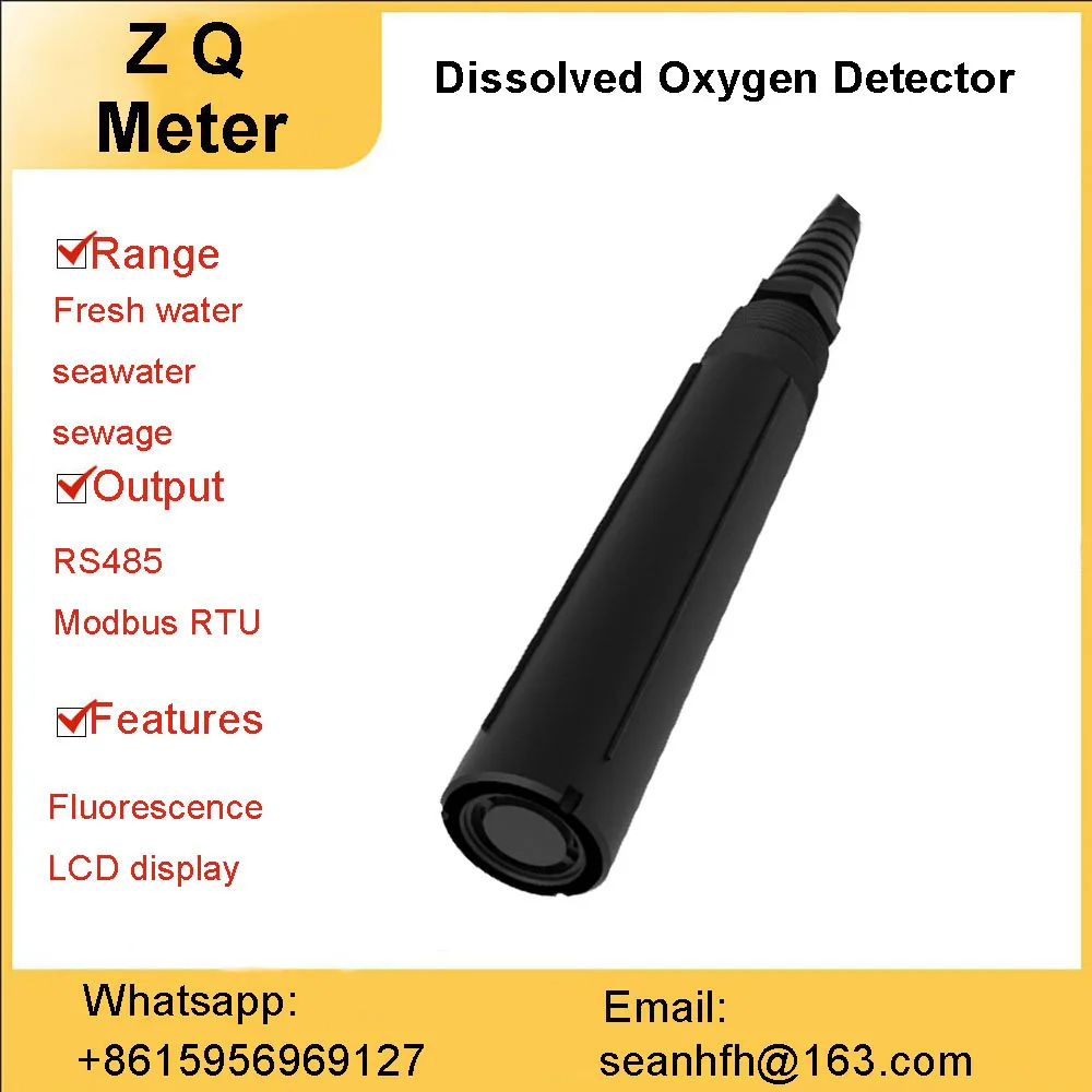 

On-line dissolved oxygen meter analysis electrode probe sensor fish pond breeding DO water oxygen detection tester