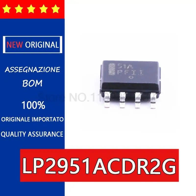 5pcs LP2951ACDR2G ACD-3.3R2G CDR2G CD 51A 51C 51A33 51C33 SOP8 , low dropout linear regulator chip, IC