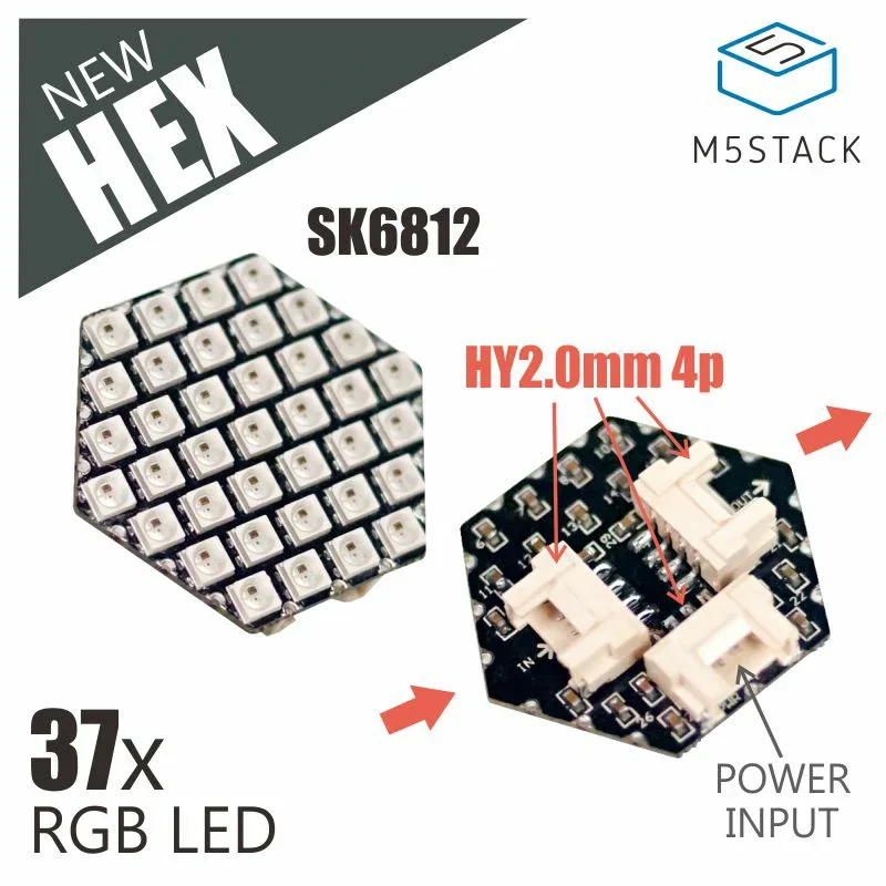 Placa LED RGB HEX oficial M5Stack (SK6812)