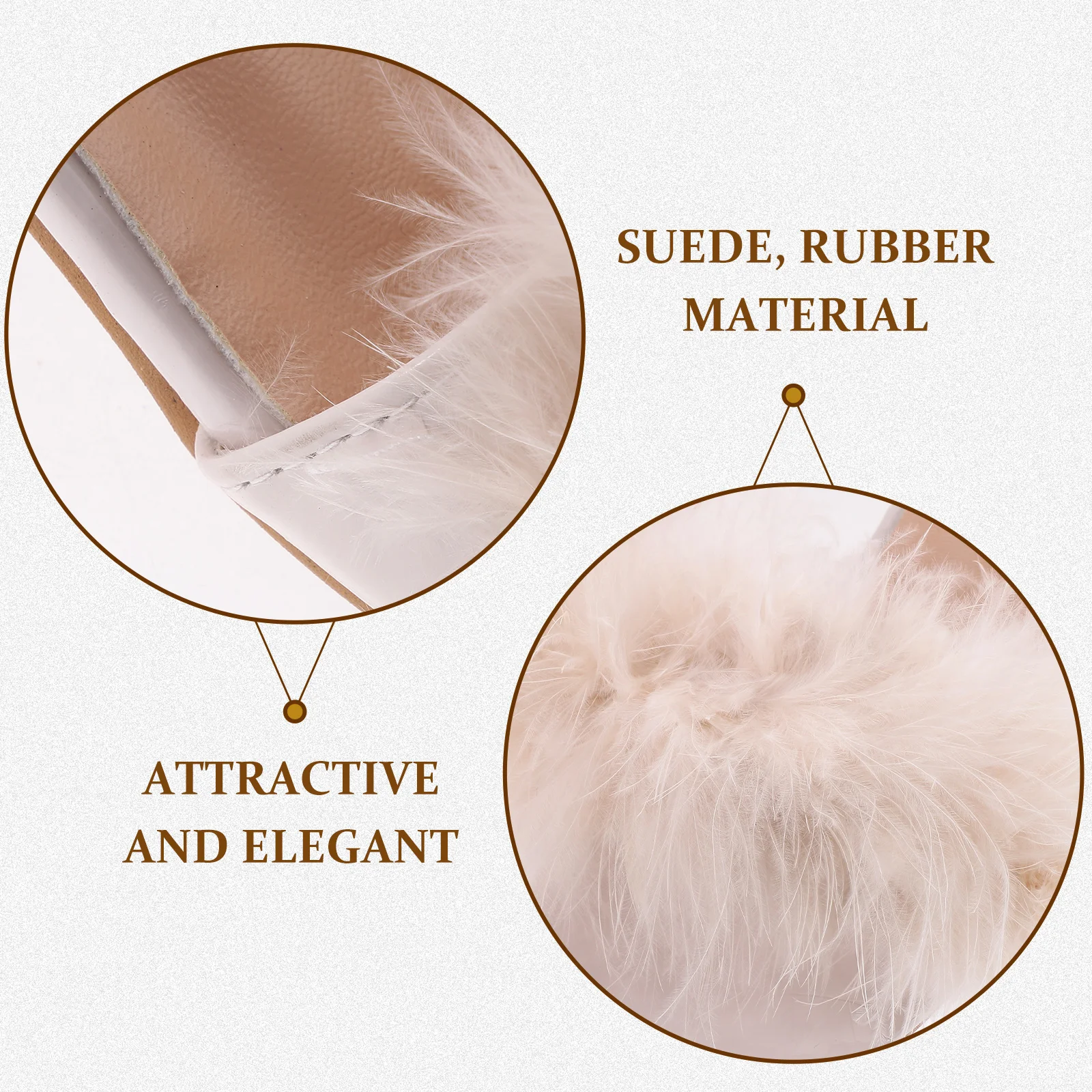 

Женские тапочки на толстом каблуке, уличная летняя меховая женская обувь, женская обувь