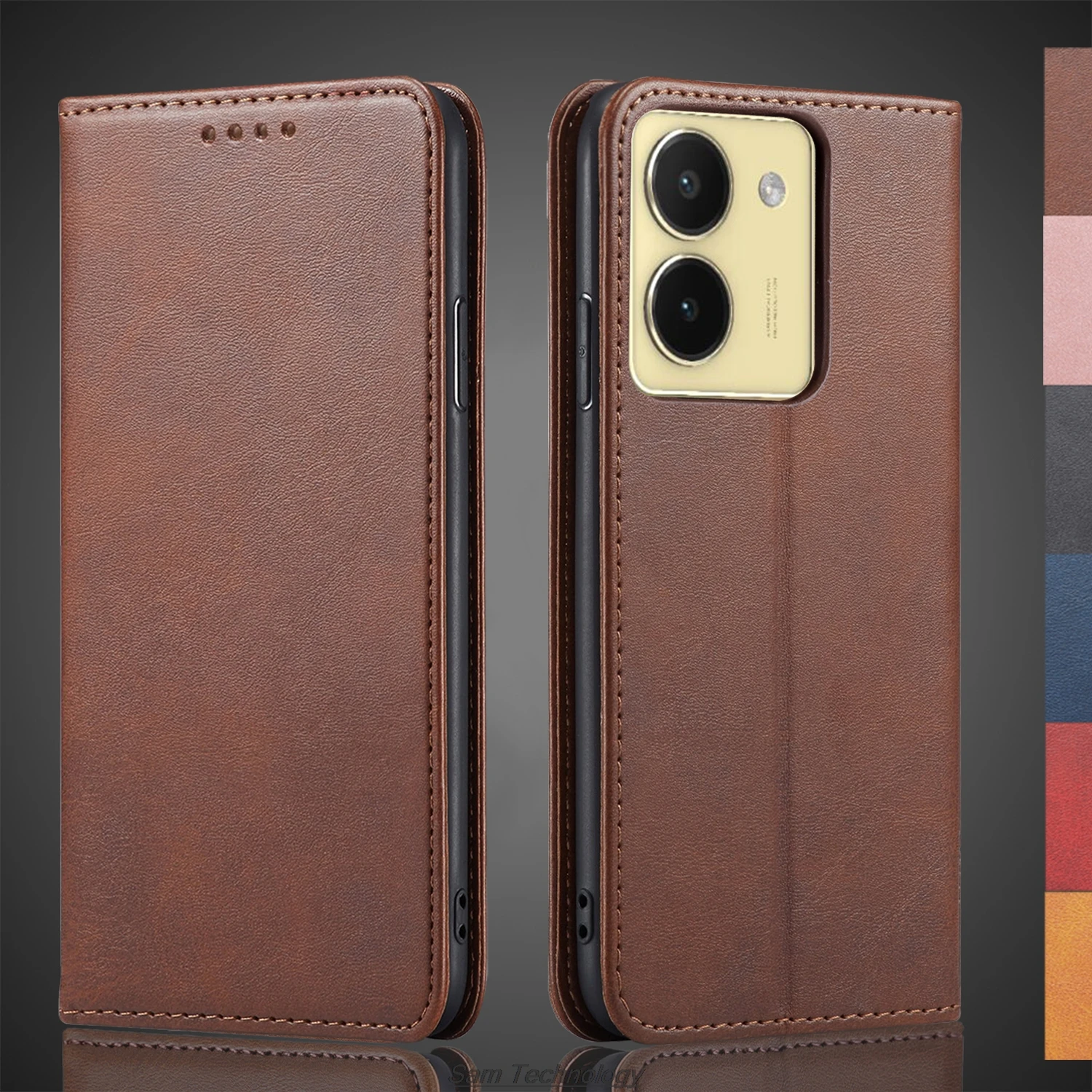 Magnetic attraction Leather Case for Vivo Y36 / Vivo Y36 5G 6.64