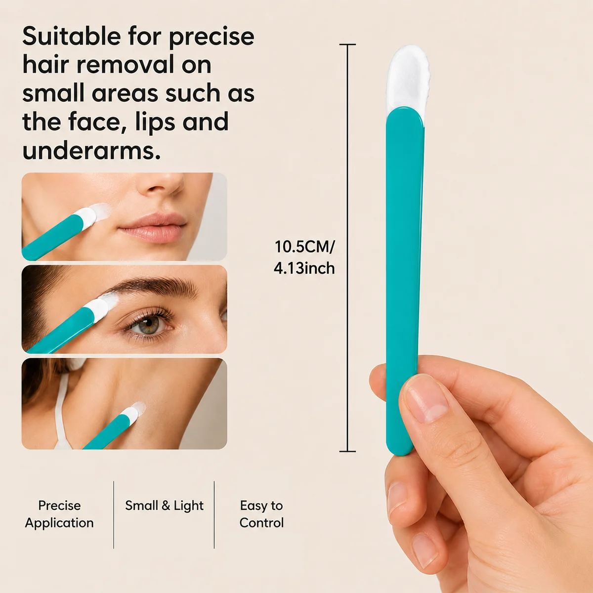 ROSEPIL 10Pcs Multi-functional Plastic Wax Stirring Sticks Hair Removal Applicator Sticks Shaving Wax Scraping Tools view 2
