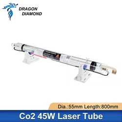 45W Co2 Tubo Do Laser Tubo Da Lâmpada Para 40W 50W Laser Power Supply Dia.50mm Comprimento 800mm Para 40/50WCo2 Máquina De Corte De Gravação A Laser