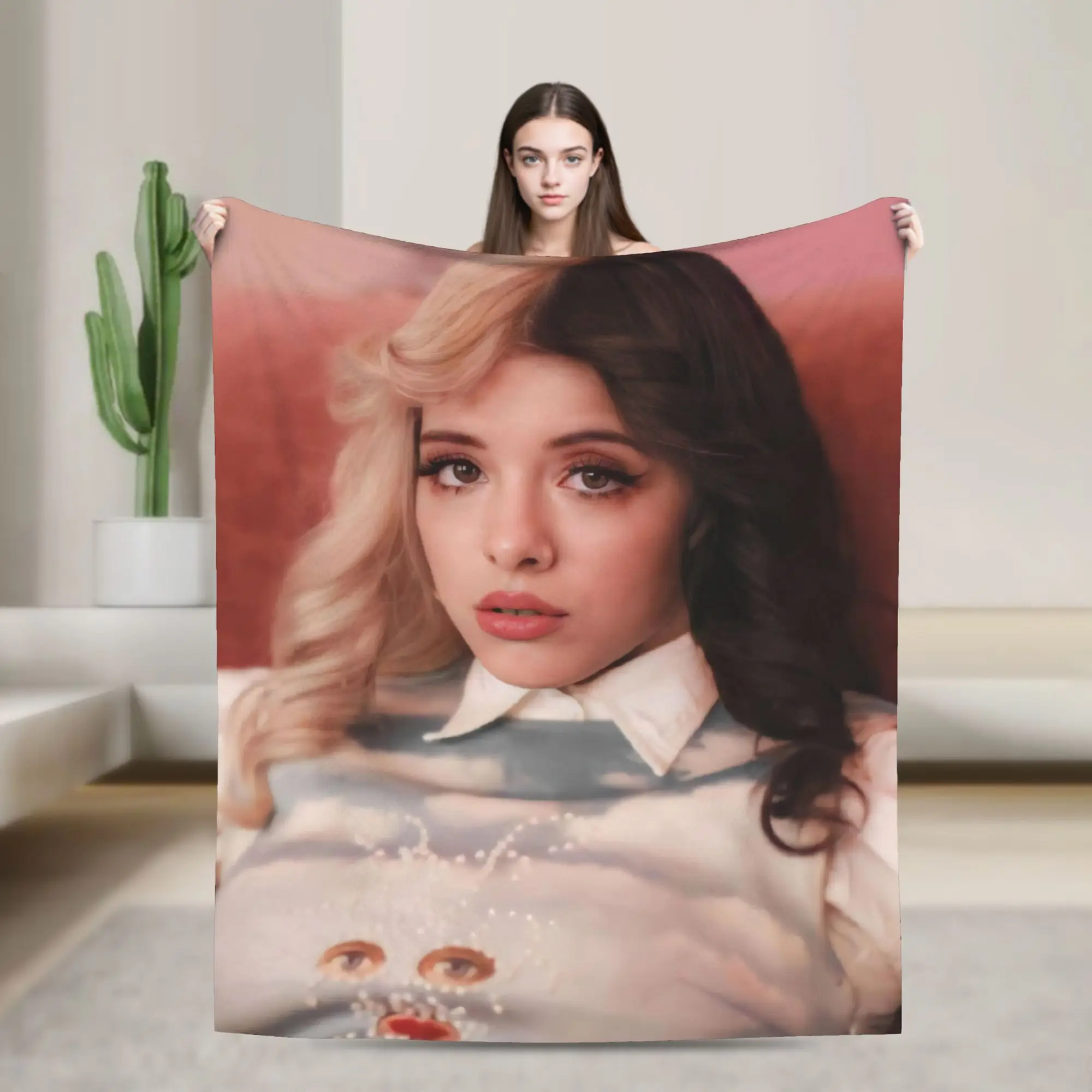 Melanies Martinezs Singer Knitted Blankets Velvet Crybaby Hades Super Soft Throw Blanket for Bedding Couch Bedspread