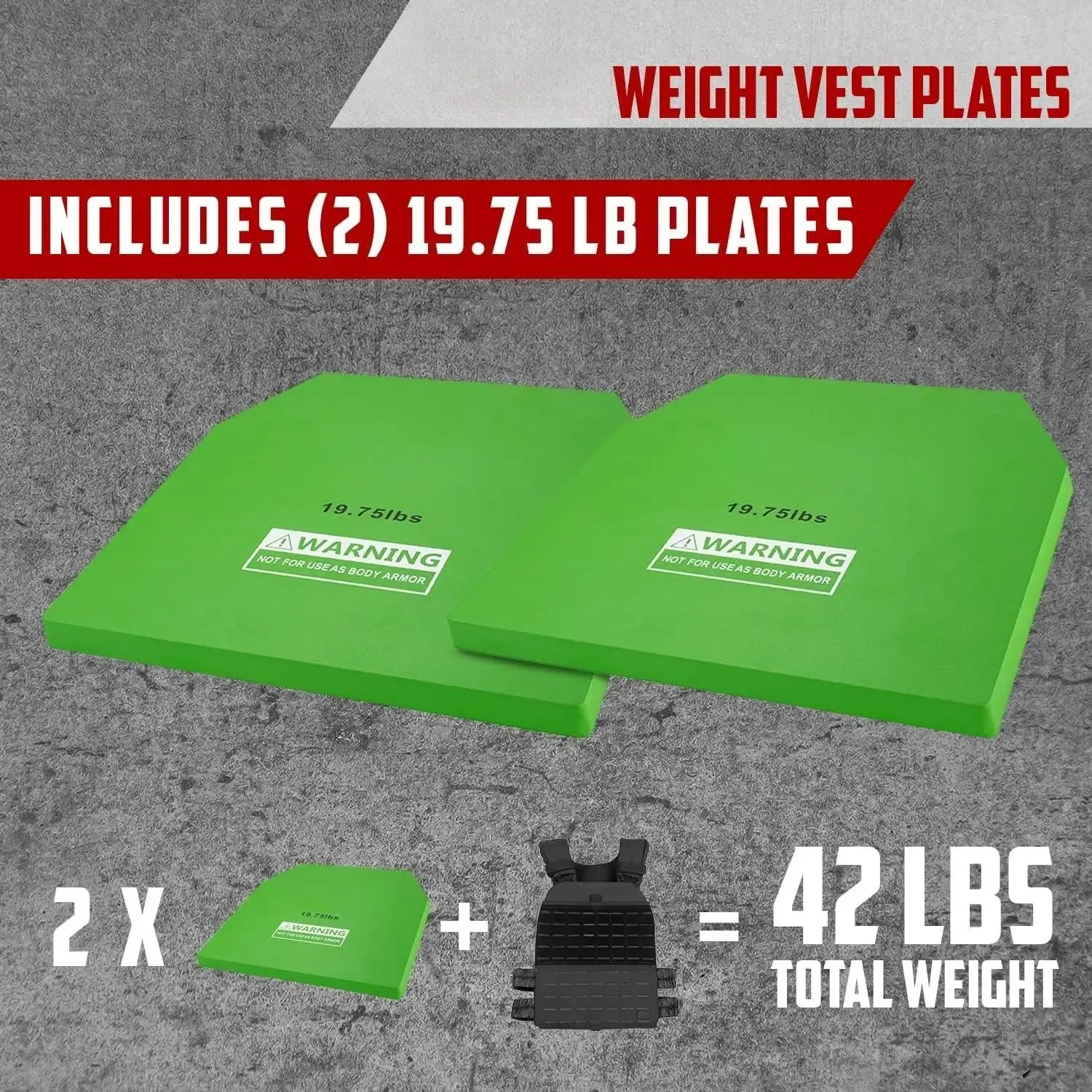 لوحات سترة W_Weight - أزواج 5.75/8.75/14.5/19.75LB - WODs، تدريب القوة، الجري، التدريبات الثقيلة القياسية #4