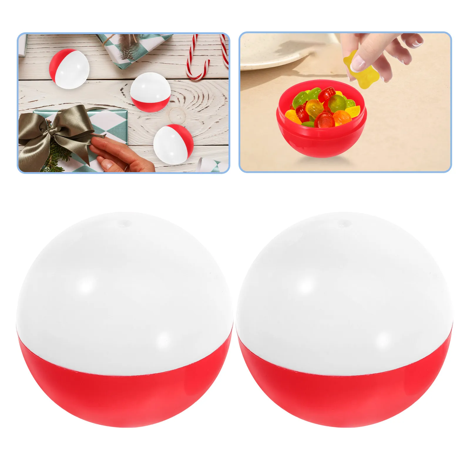 

50Pcs Multi-Purpose Fillable Balls Plastic Empty Capsules Candy Storage Display Party Favor Container Empty Balls
