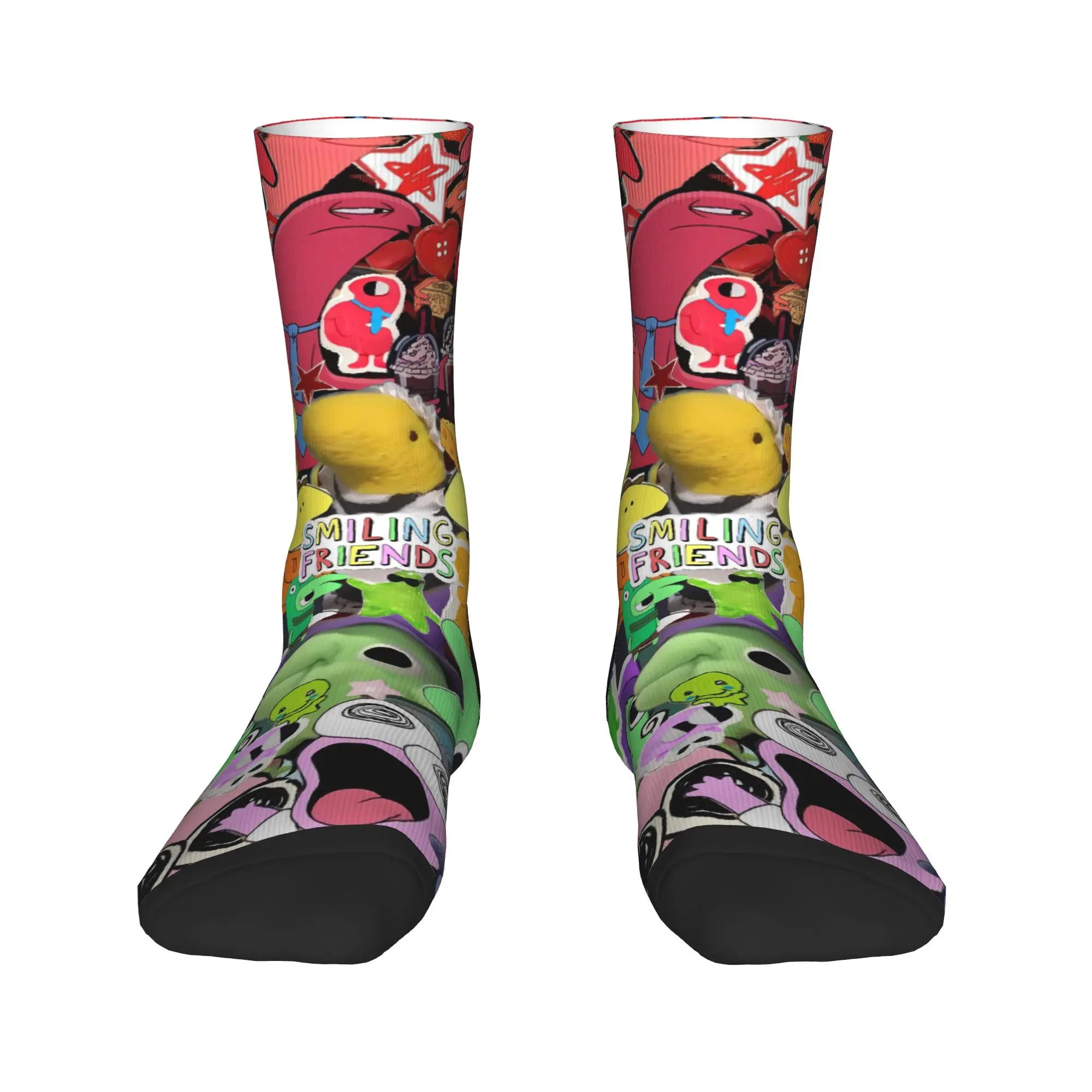 笑顔の友達ストッキングデザインエレガントな靴下秋の滑り止め靴下男性ランニング快適な靴下