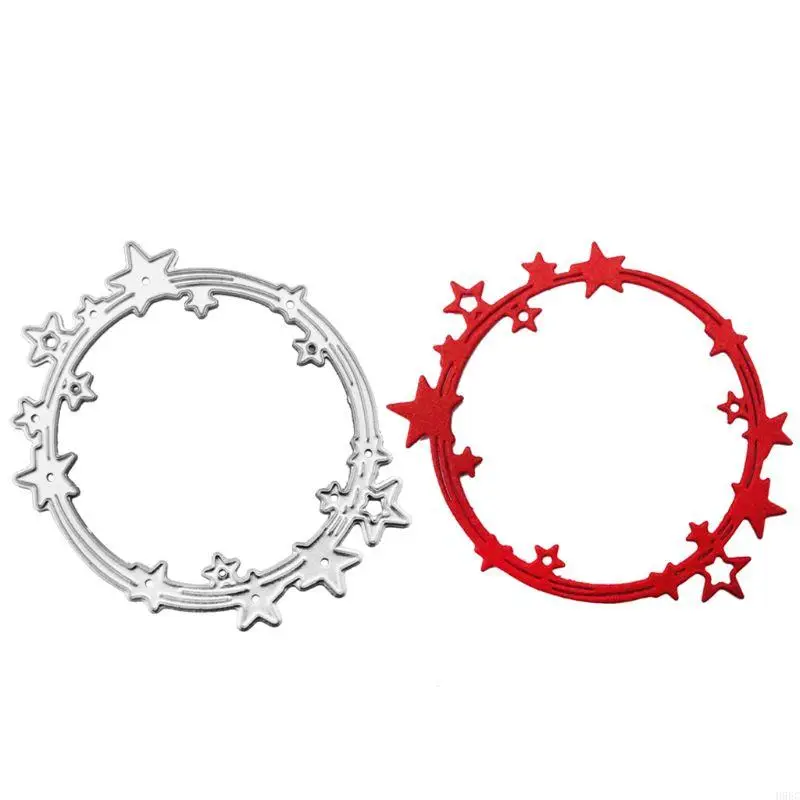 H9EC Star Circle Circle Metal Cutting Dies stencil jooking การทำอัลบั้ม DIY อัลบั้มการ์ดกระดาษการ์ดลายนูน