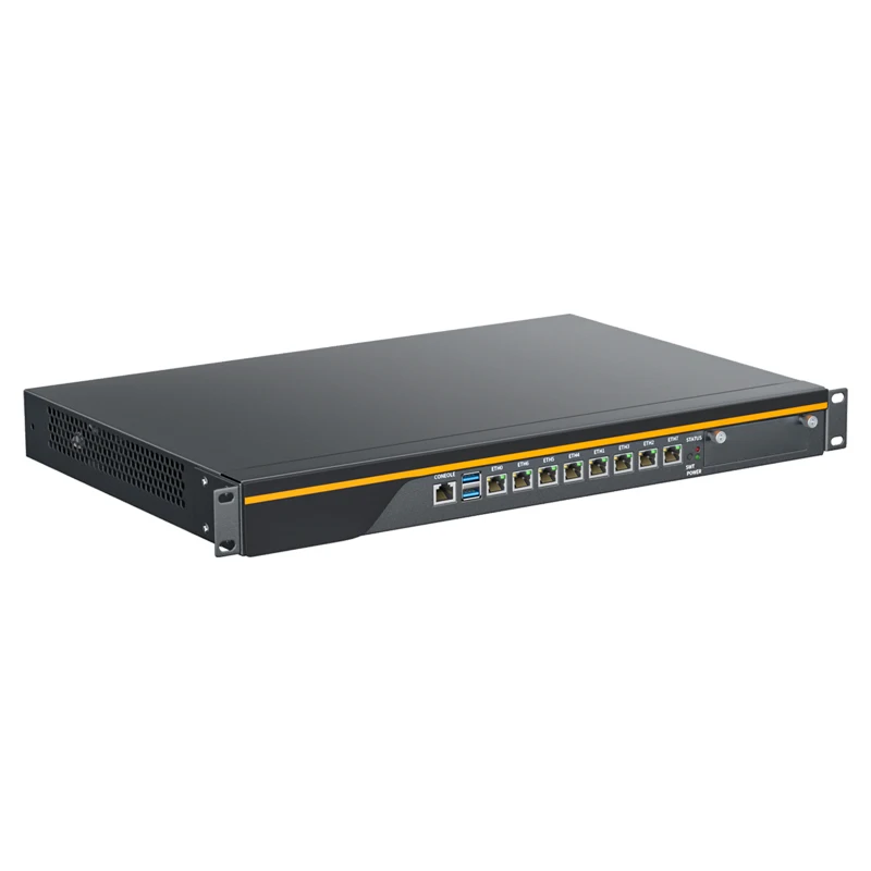 Firewall per montaggio su rack 1U 8Lan Router di gestione della rete per uso aziendale Lga 1151 Lga1151 C236 6Th-9Th Gen Core I5 I7 Xeon CPU desktop