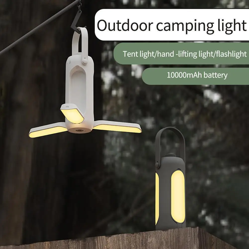 3 Colors Folding Portable Camping Light Tent Lamp USB Charging 10000mAh Lantern Flashlight Outdoor