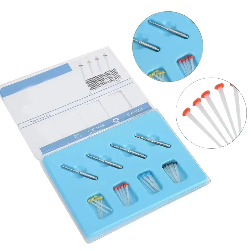 Kit di 20/200 Pezzi di Perni in Fibra di Vetro per Canali Radicolari, Strumenti Endodontici Restaurativi
