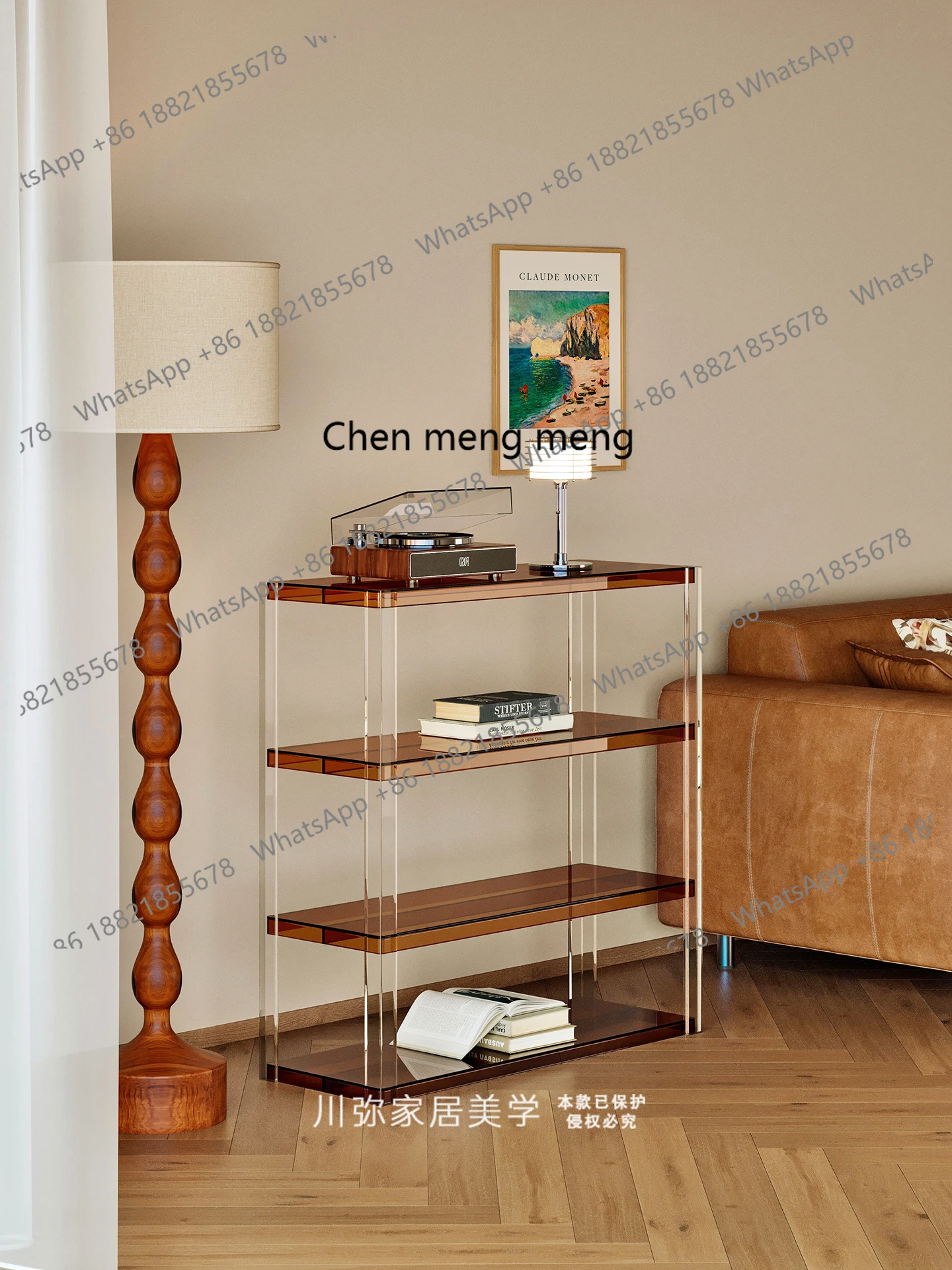 

Acrylic storage shelves, bookshelves, living room sofa rear floor shelves, bedroom multi-level storage shelves
