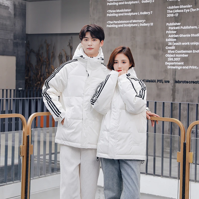 Chaquetas de plumón de pato blanco para hombre y mujer, Parkas cálidas a prueba de viento con capucha, abrigos de invierno a la moda, 2022