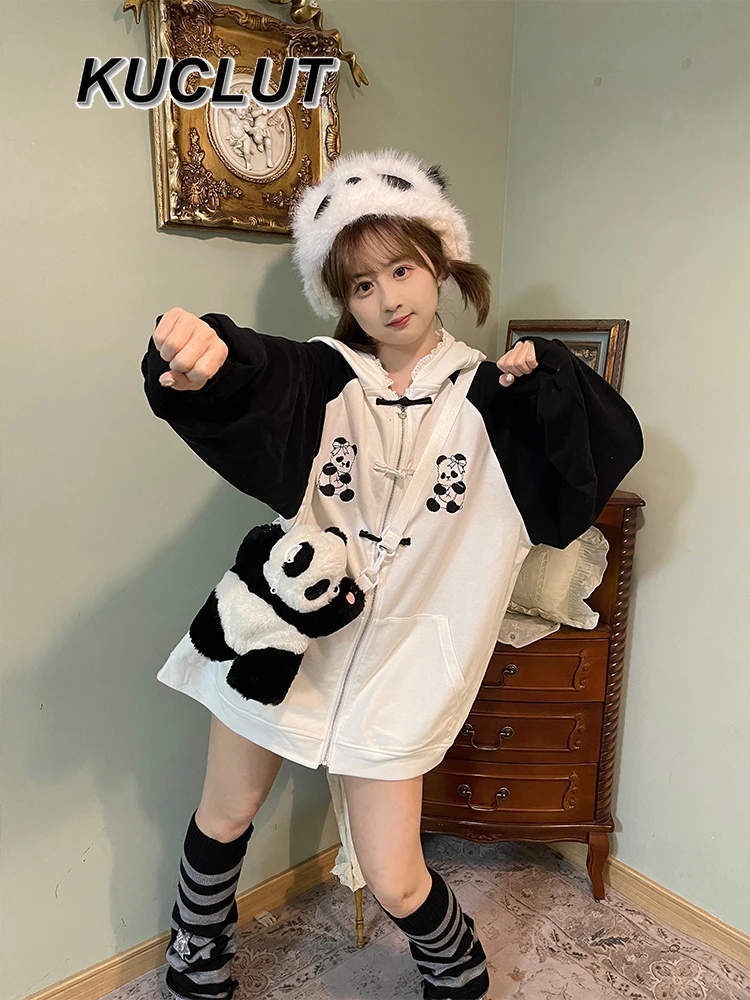 

Women's Casual Coats Sweet and Cute Hooded Cardigan Loose Sweatshirt Femme Spring and Autumn Long Sleeve Jacket 2025 New