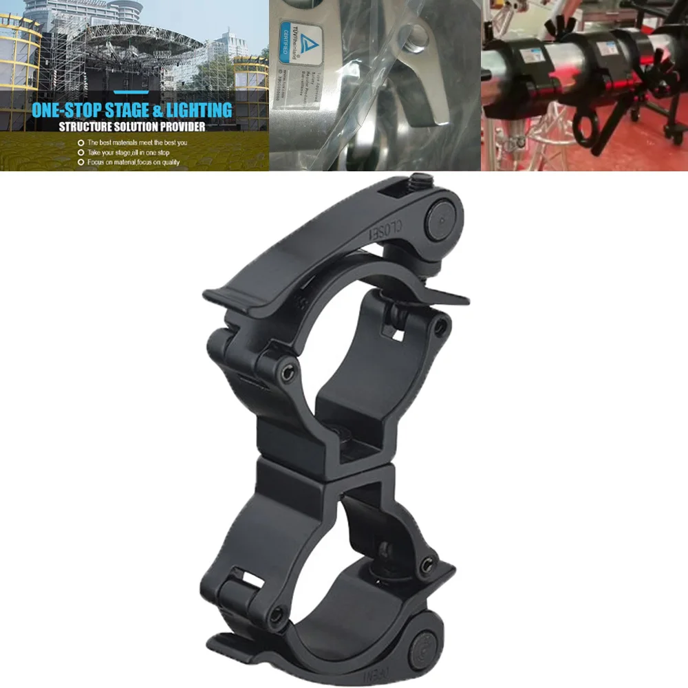Global Swivel Snap Truss Clamps 2inch Hook Loading 100kg Fixture Quick Realease Open Light Aluminum Clamp For Stage Lighting Bar