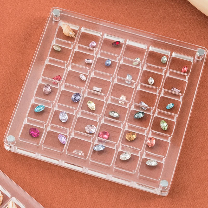 Seashell Display Box Transparent Acrylic Display Case Nail Accessories Storage Box Necklace Ring Stud Earrings Storage Box