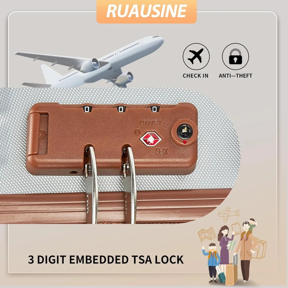 Lightweight Hardshell Spinner Carry-On Luggage, Airline Approved, Small Travel Suitcase with Durable Wheels for Efficient Mobili