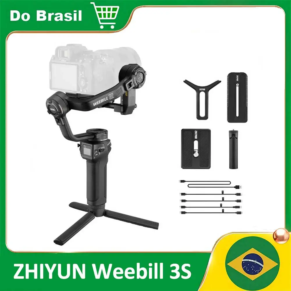 

【Do Brasil】ZHIYUN Weebill 3S Camera Gimbal Stabilizer 3-Axis Handheld for DSLR Mirrorless Cameras for Sony Canon Panasonic Nikon