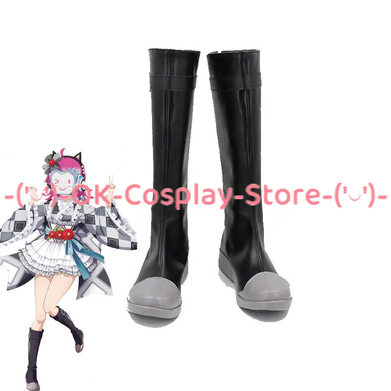 

Lovelive Nijigasaki High School QU4RTZ Tennouji Rina Cosplay Shoe PU Leather Shoes Halloween Carnival Boots Custom Made