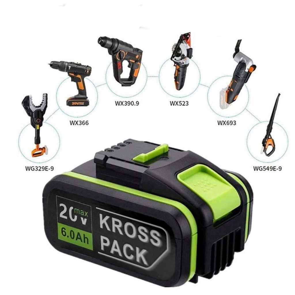 Bateria de íon-lítio 8000mah 20v para absx wa3553/wa3551 20v bateria de ferramenta elétrica sem fio wa3572 wx390 wx176 wx178 wu268 substituição