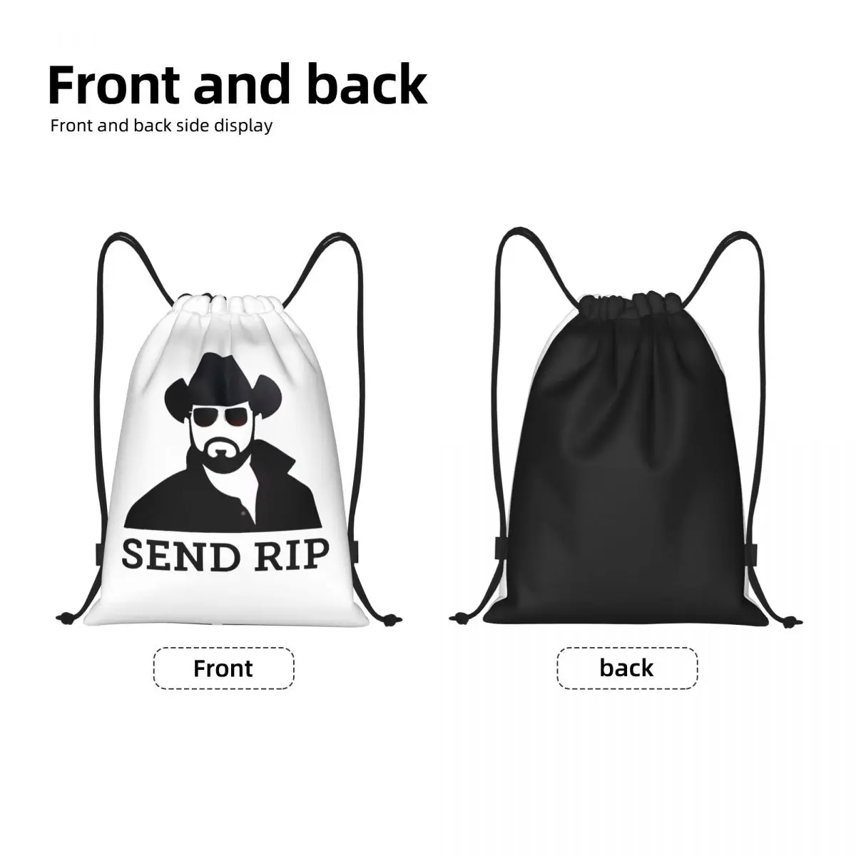 Custom Yellowstone Send Rip Drawstring Backpack Bags Women Men Lightweight Gym Sports Sackpack Sacks for Shopping