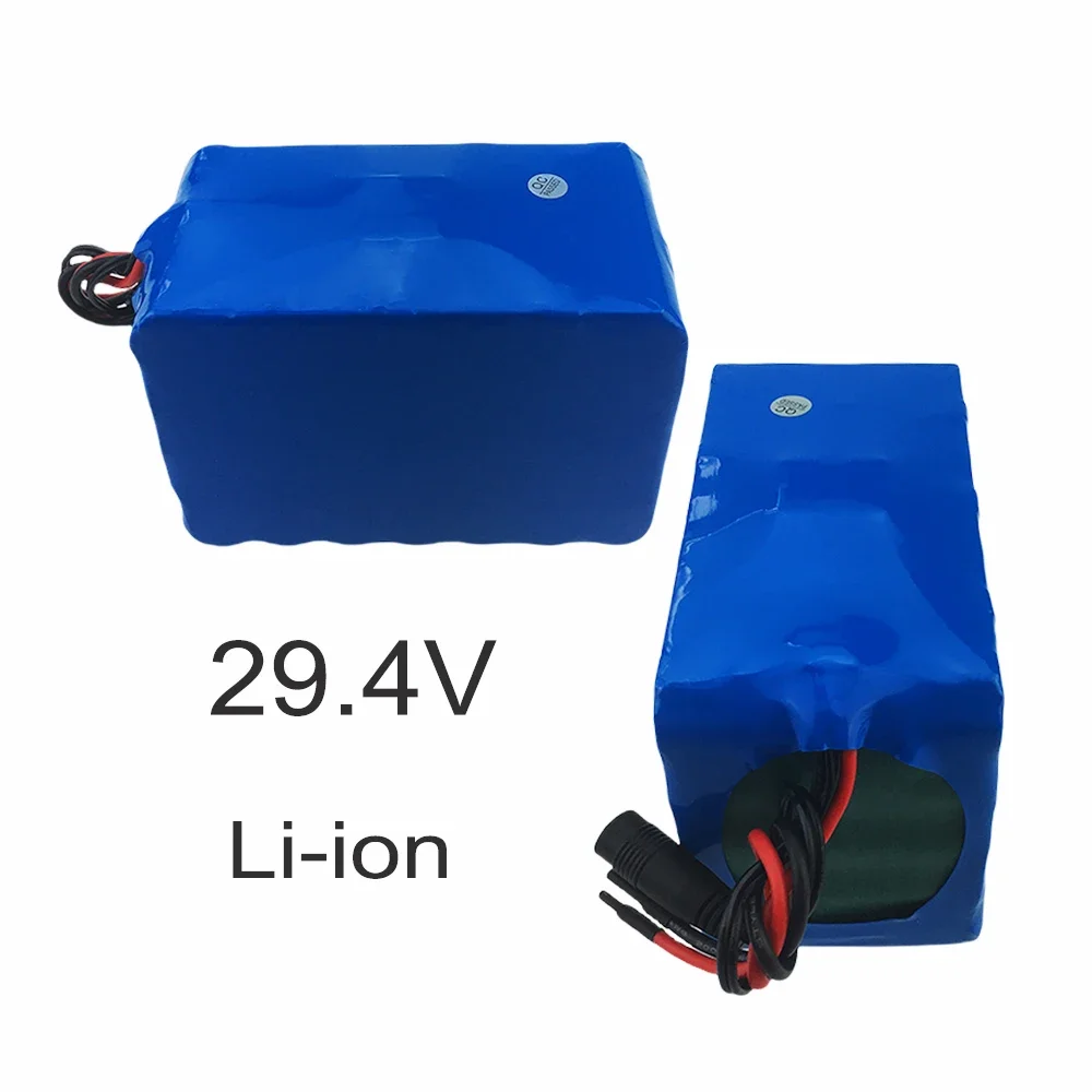 Paquete de batería de iones de litio 29,4 V 18650 7S5P 16000mAH, Placa de protección BMS inteligente integrada, con cargador