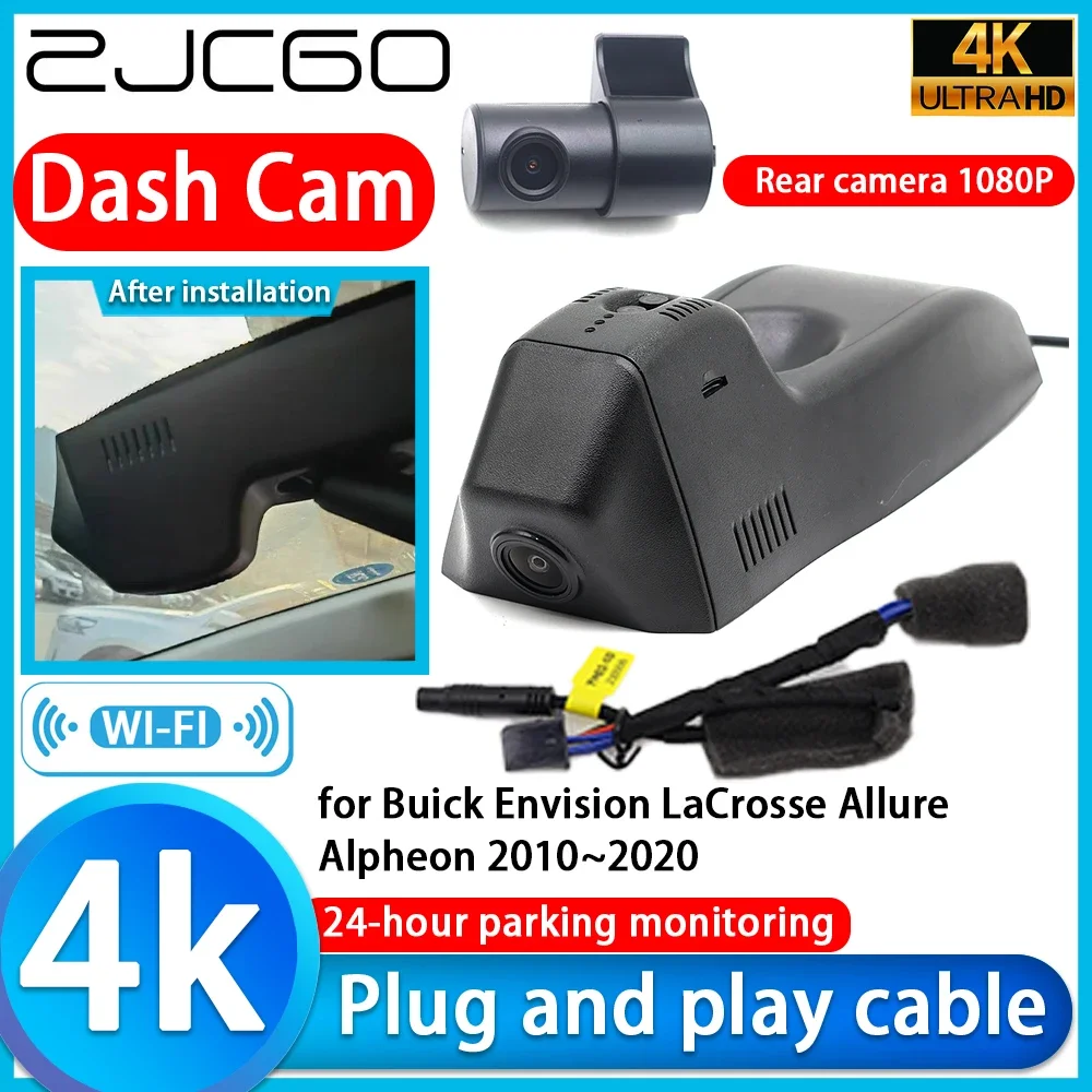 

Видеорегистратор ZJCGO 4K UHD Plug and Play DVR Dash Cam для Buick Envision LaCrosse Allure Alpheon 2010 ~ 2020