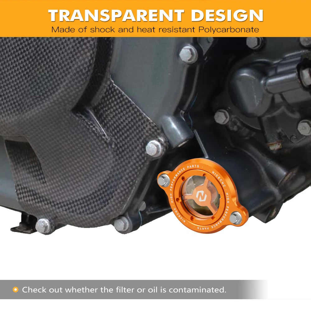 ل KTM 390 مغامرة 2020-2023 غطاء مرشح الزيت غطاء Duke 125 200 250 390 2016-2023 RC 125 200 390 2017-2023 250 مغامرة 21-23