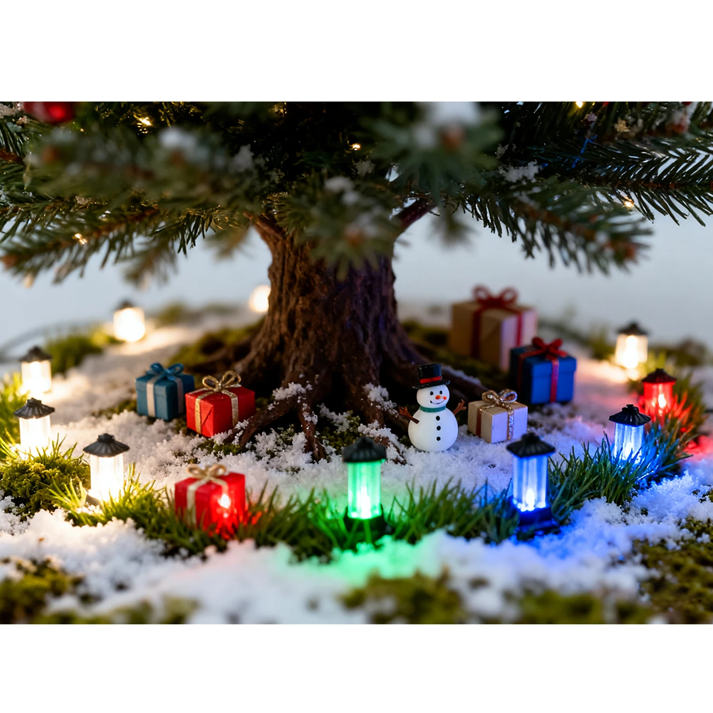 6PCS 미니어처 잔디밭 램프 포스트 모델 철도 기차 거리 LED 조명 인형의 집 미니어처 풍경 요정 정원 액세서리