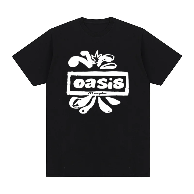 Oasi Band Logo Vintage T-shirt Rock Liam Gallagher British Music Albums Cotton Men T shirt New Tee Tshirt Womens Tops