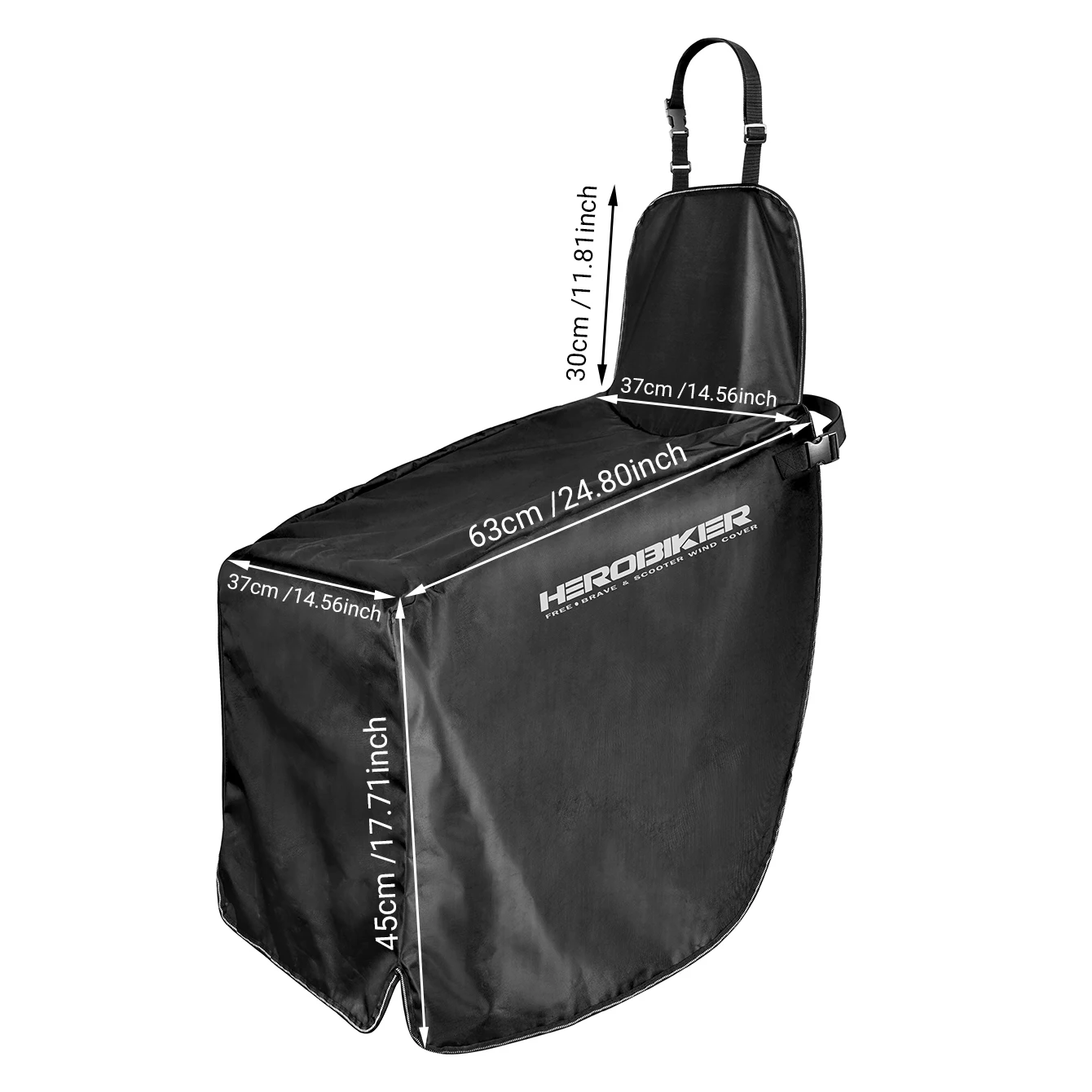 Winter Motorcycle Seat Cover Windproof Warm Apron For Outdoor Electric Vehicles Waterproof Cold-Resistant Chest Leg Cover Black