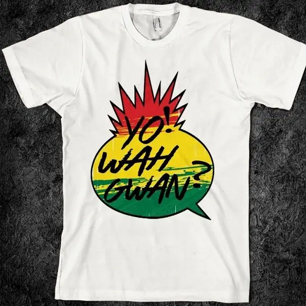 Camiseta reggae Wah Gwan Yellowman King Tubby U S bandera bandera jamaicana tanque