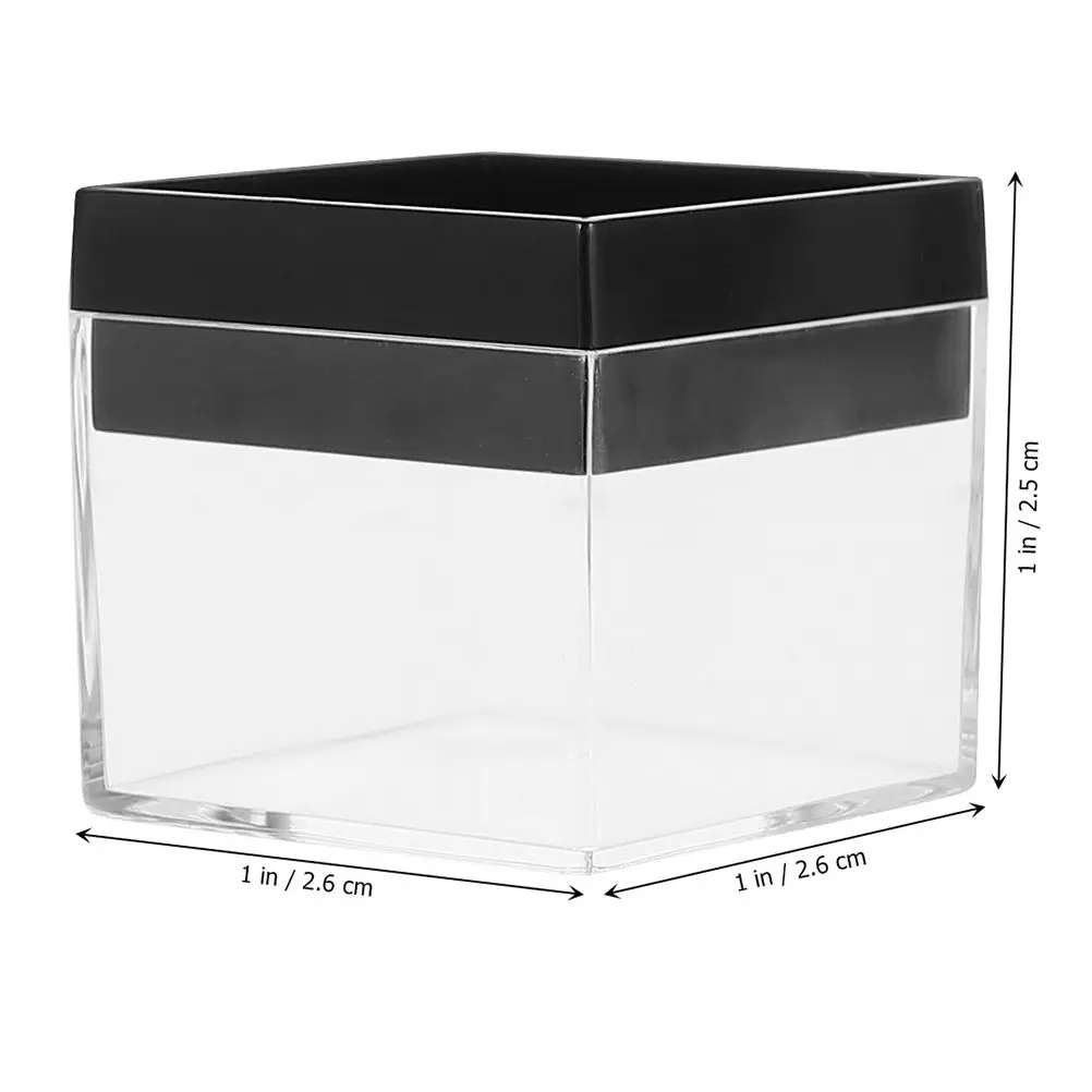 6Pcs Clear Specimen Storage Box Transparent Mineral Display Case Portable Square Organizer for Flowers Insects Minerals
