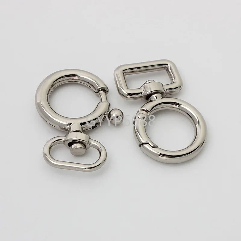 10-100pcs 42*16mm 43*16mm new products round shape double head snap hook for lady's handbag purse belt strap connect accessories