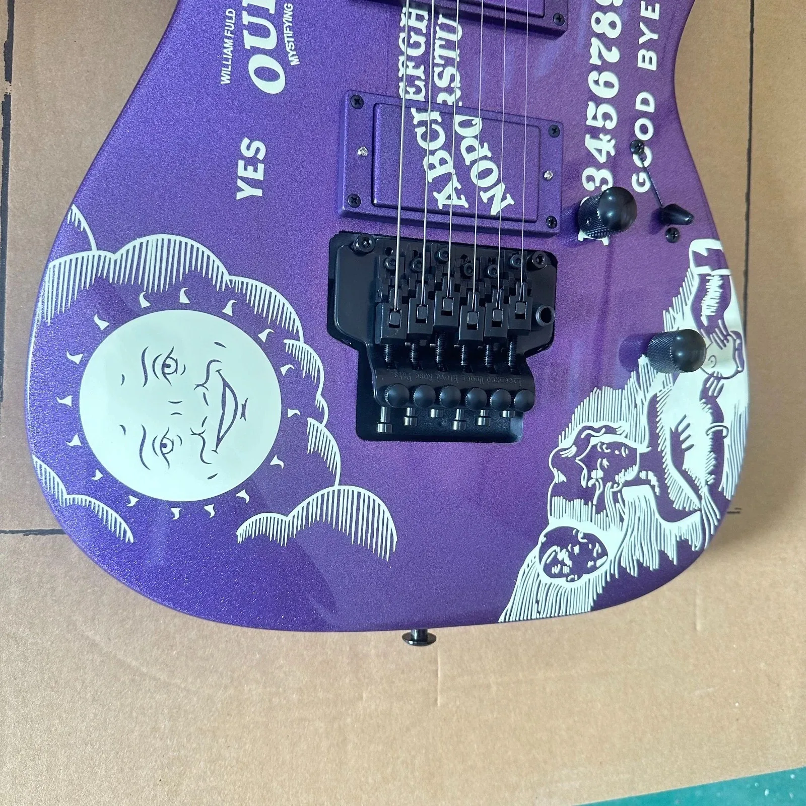 2026 new Purple Kirk Hammett Ouija Guitar 6 String HH Pickup